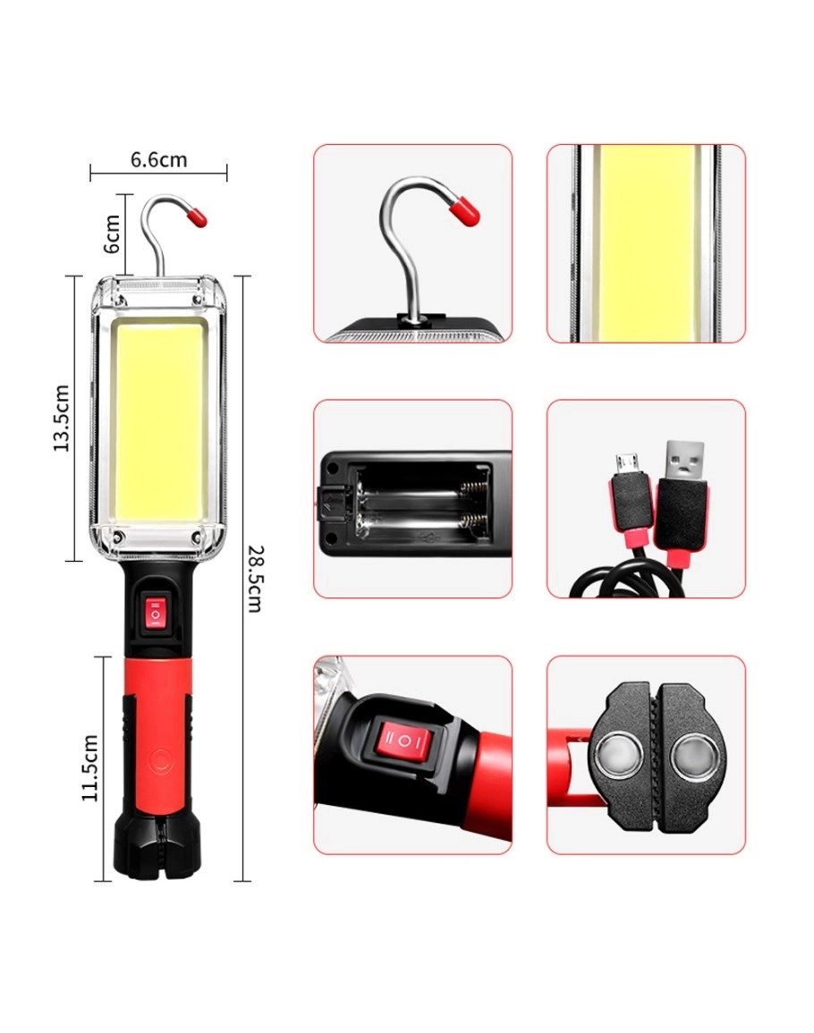 Watton WT-733 Type-C Şarjlı Mıknatıslı Oto Tamir ve Çalışma Lambası