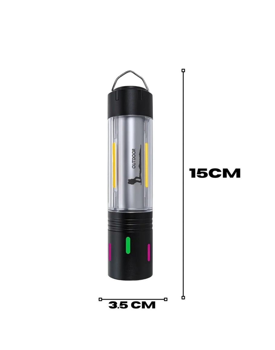 Watton WT-736 Şarjlı Kamp Lambası - 5 Modlu TG LED & Fener