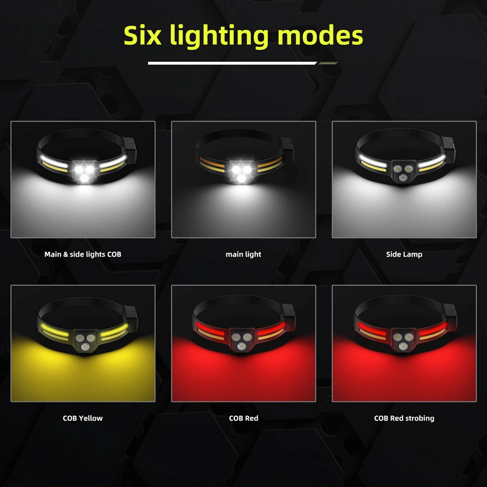 Wison WS-2030 Sensörlü 6 Mod Dahili Pilli Type-C Şarjlı Kafa Feneri