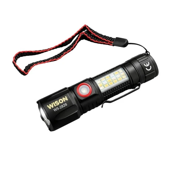 Wison WS-2828 1000 Lümen Mıknatıslı USB Şarjlı El Feneri