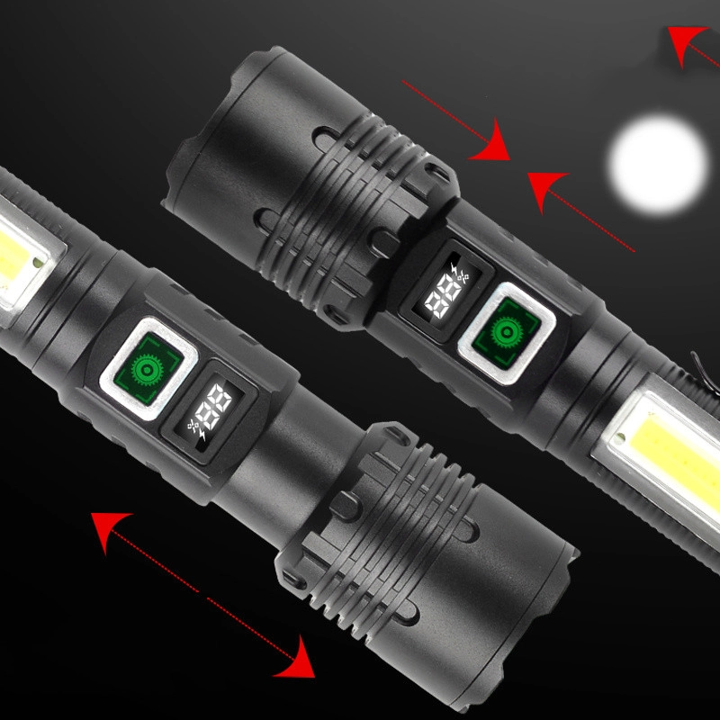 Wison WS-4848 1500 Lümen 15 Watt Dijital Göstergeli Mıknatıslı Şarjlı El Feneri