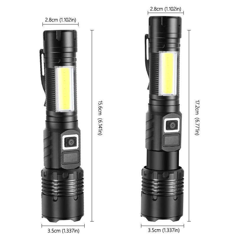 Wison WS-4848 1500 Lümen 15 Watt Dijital Göstergeli Mıknatıslı Şarjlı El Feneri