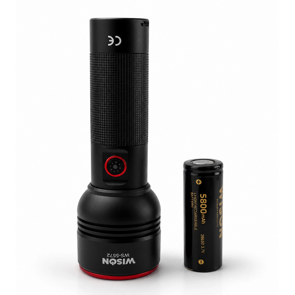 Wison WS-5572 20Watt 2000 Lümen Uzun Menzilli USB Type-C Şarjlı El Feneri