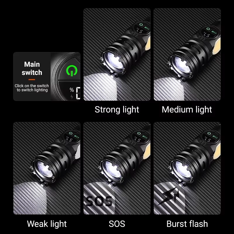 Wison WS-6868 25Watt 2500 Lümen USB Type-C Şarjlı El Feneri