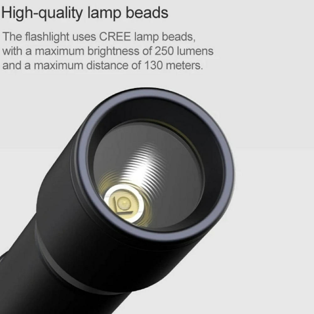 Xiaomi BEEBEST Hafif Su Geçirmez 3 Modlu Metal Mini Pilli El Feneri